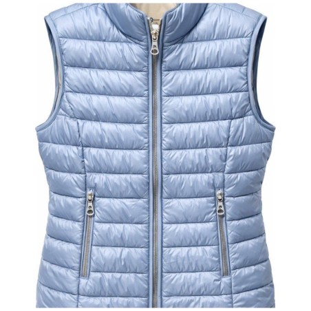 Doudoune Sans Manches Peony Bleu Ciel - Style Casual Chic