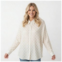 Blouse Blanche Dorée TOM TAILOR - Coton Élégante Femme 2