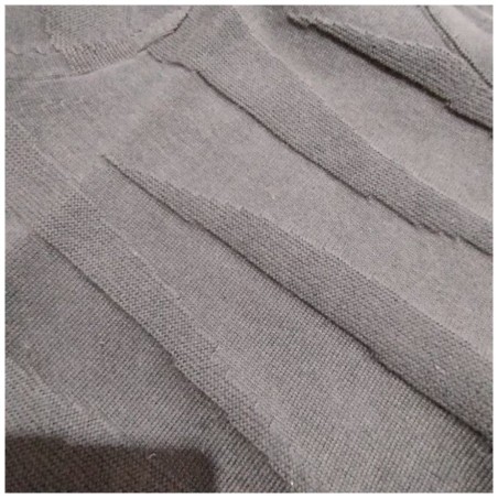 Pull Col Rond Maille Structurée Bleu Marine | 100% Coton