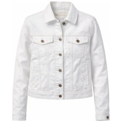 Veste en Jean Blanc TOM TAILOR | Coupe Ajustée Femme