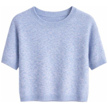 Pull Manches Courtes Bleu Ciel - Grace & Mila