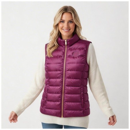 Doudoune Sans Manches Femme Rose Mauve | Mise au Green