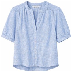 Blouse Manches Courtes Slub TOM TAILOR | Coton Bleu