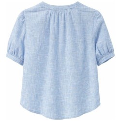 Blouse Manches Courtes Slub TOM TAILOR | Coton Bleu 2