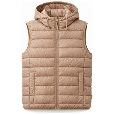 Gilet Matelassé Léger à Capuche Beige – TOM TAILOR