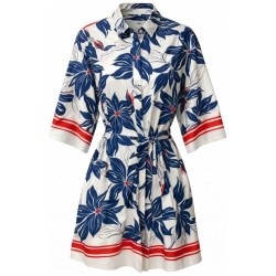 Robe Chemise Fleurie K Design | Boutons Nacrés
