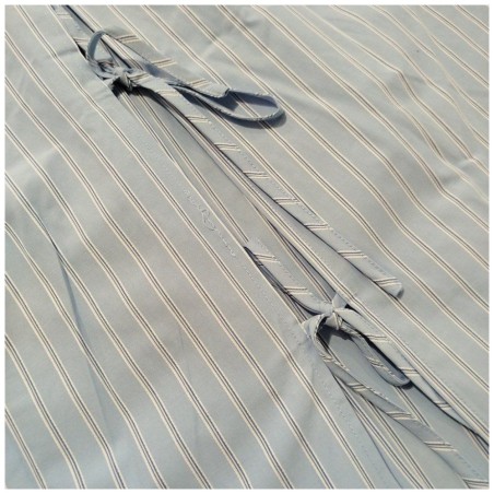 Chemise Rayures Bleues Manches Longues Oversize