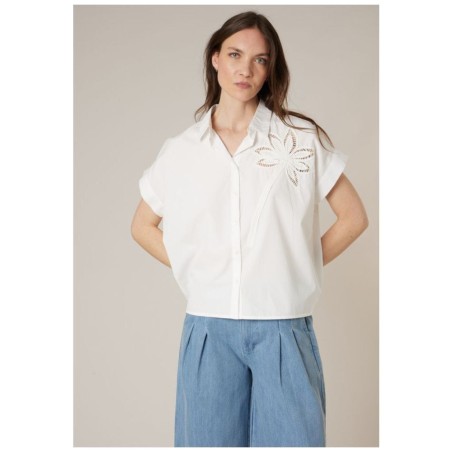 Chemise ISAELA BL W Deeluxe – Blanche Coton Brodée