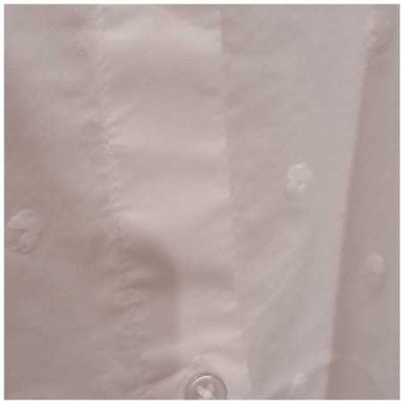 Chemise Coton Pois Tom Tailor | Blanche Manches Courtes
