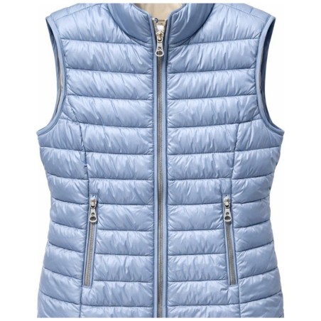 Doudoune Sans Manches Peony Bleu Ciel - Style Casual Chic