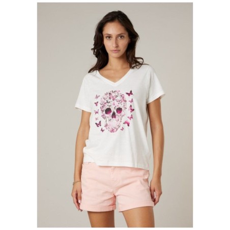 T-shirt BUTTERSKULL Deeluxe – Crâne Papillons Femme