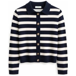 Cardigan Femme Rayé Boutonné | Mise au Green 2
