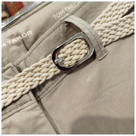 Bermuda Chino Femme TOM TAILOR – Coupe Droite Sable