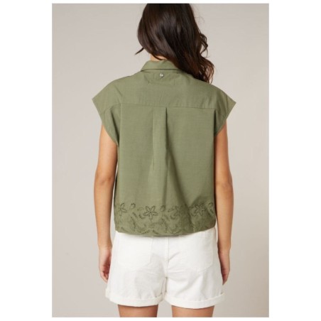Chemise Crop Femme Kaki Deeluxe LORDIA BL W