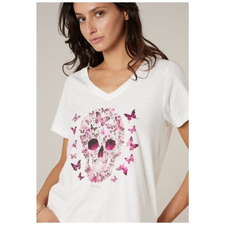 T-shirt BUTTERSKULL Deeluxe – Crâne Papillons Femme