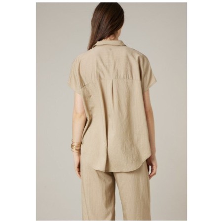 Blouse NOEFI BL W Deeluxe – Rayures Beige Oversize