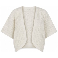 Bolero Maille Ajourée Écru TOM TAILOR | Élégant