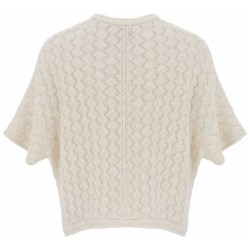 Bolero Maille Ajourée Écru TOM TAILOR | Élégant 2