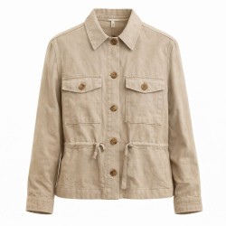 Blazer Lin Femme Tom Tailor – Veste Safari Beige