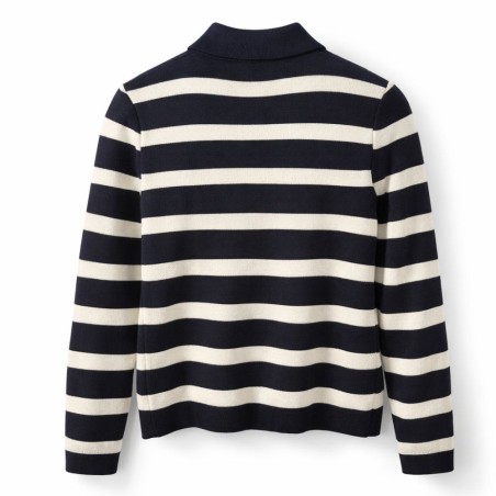 Cardigan Femme Rayé Boutonné | Mise au Green